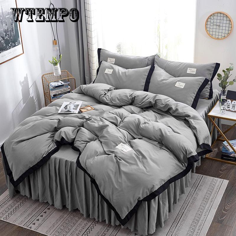 Egypt cotton satin Princess Bedding Set Embroidery Inlaid jewelry Duvet cover set Bed Sheet