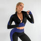 3PCS Seamless Knitted Yoga Suit Set Four Seasons Universal Hip Lift Fitness Sports Suit Gym Running Trousers Vest Long-sleeved Jacket Three-piece Set