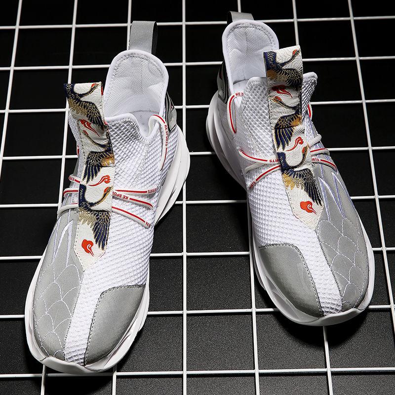 Blade men's shoes embroidered civil and military double full breathable shoes reflective luminous