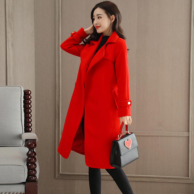 Women's Coats Autumn Winter Cashmere Trench Jacket Women Casual Coat  Warm Button Pocket Jackets