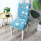 4PCS Elastic Printed Dining Chair Cover for Hotel Wedding Party Office Chair Covers Spandex Stretchable  Chair Cover
