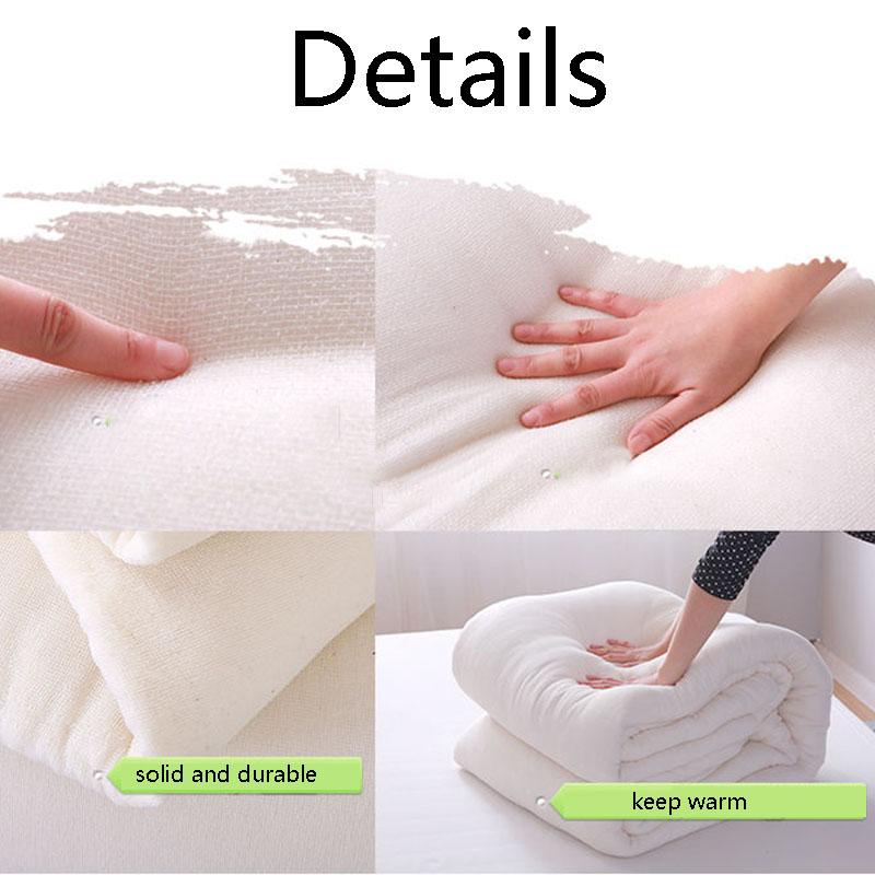 3Kg Handmade Quilt Single Double Bed Quilt Thick Warm Mattress Winter Cotton Quilt Core Twin Queen King Size
