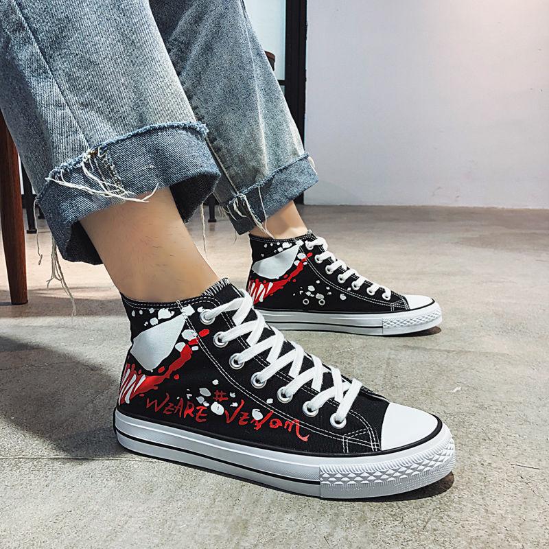 Canvas men's shoes net red Korean version of the trend of wild hip-hop tide brand high-top sneakers