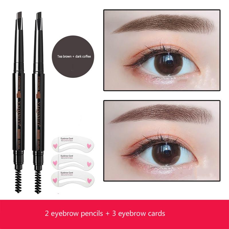 [Eyebrow pencil super waterproof] Double-headed eyebrow pencil waterproof and sweat-proof durable
