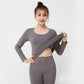 Non-marking Constant Temperature Heating Thermal Underwear Women's Suit Plus Velvet Thickening Thin Cotton Sweater