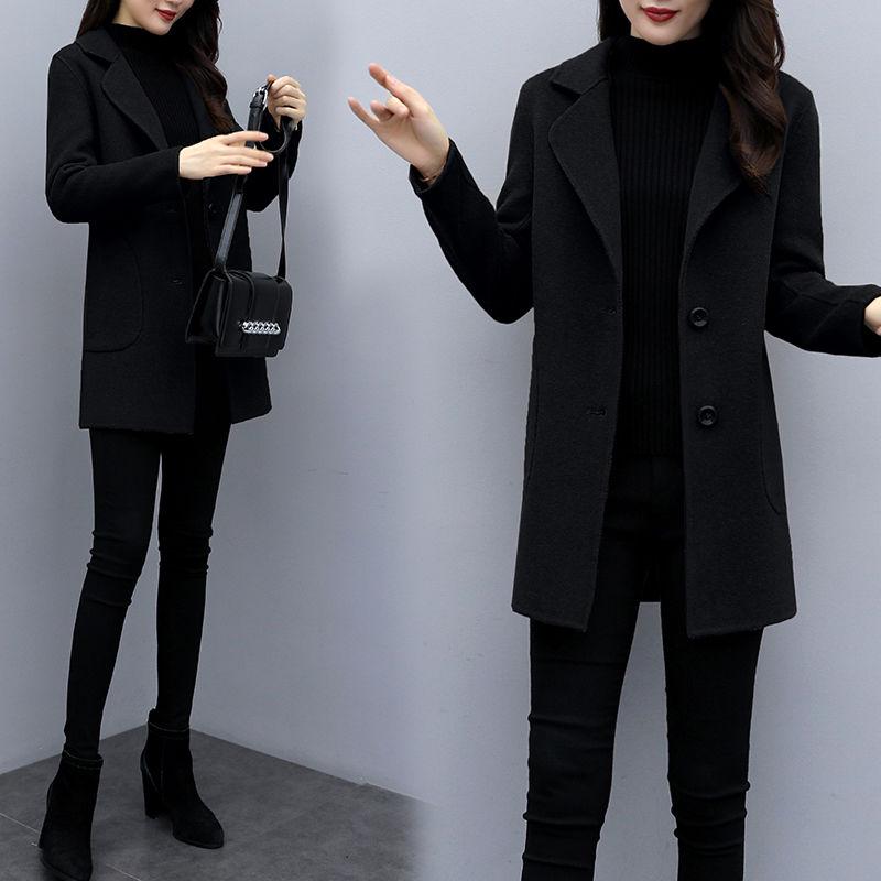 Woolen Coat Long Slim Blend Outerwear 2019 Women Overcoat Wool Coat Autumn Winter Jacket Clothes