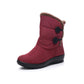 Thick Fur Snow Boots for Women Winter Ankle Boots Warm Waterproof Booties Black Red Casual Shoes Plus Size Outdoor Footwear Non Slip