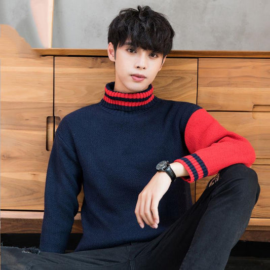 Winter High Neck Warm Sweater Men Turtleneck Brand Mens Sweaters Slim Fit Pullover Men Knitwear Male