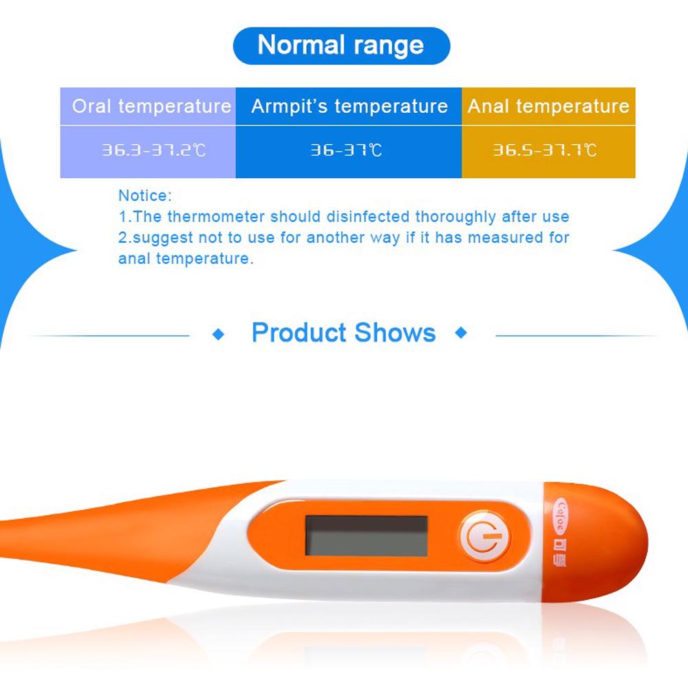 Soft Head Electronic LCD Thermometer Digital Baby Adult Body Fever Temperature Measuring Tools