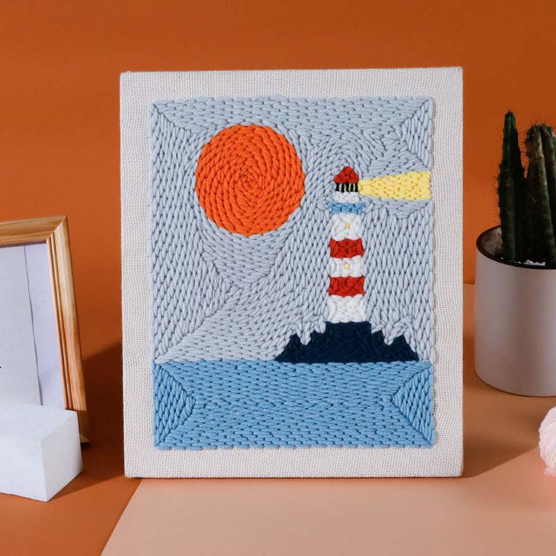 Russia Stamp Embroidery Landscape Landscape Handmade Material Package Wool Decorative Painting Creative Handmade Diy