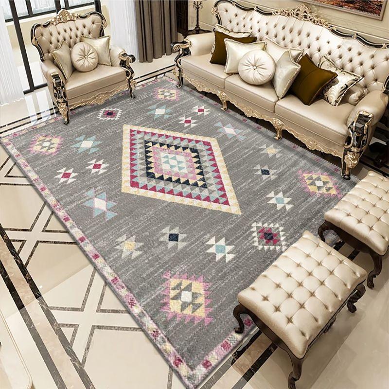 Retro Carpet 100*160cm Nordic Ethnic Style Living Room Coffee Table Blanket Household Persian Carpet Full Bedroom Bedside Carpet