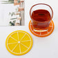 3pcs/5pcs/7pcs Simple Creative Coaster Colorful Jelly Color Fruit Shape Anti-scalding Non-slip Silicone Heat Insulation Pad Water Coaster