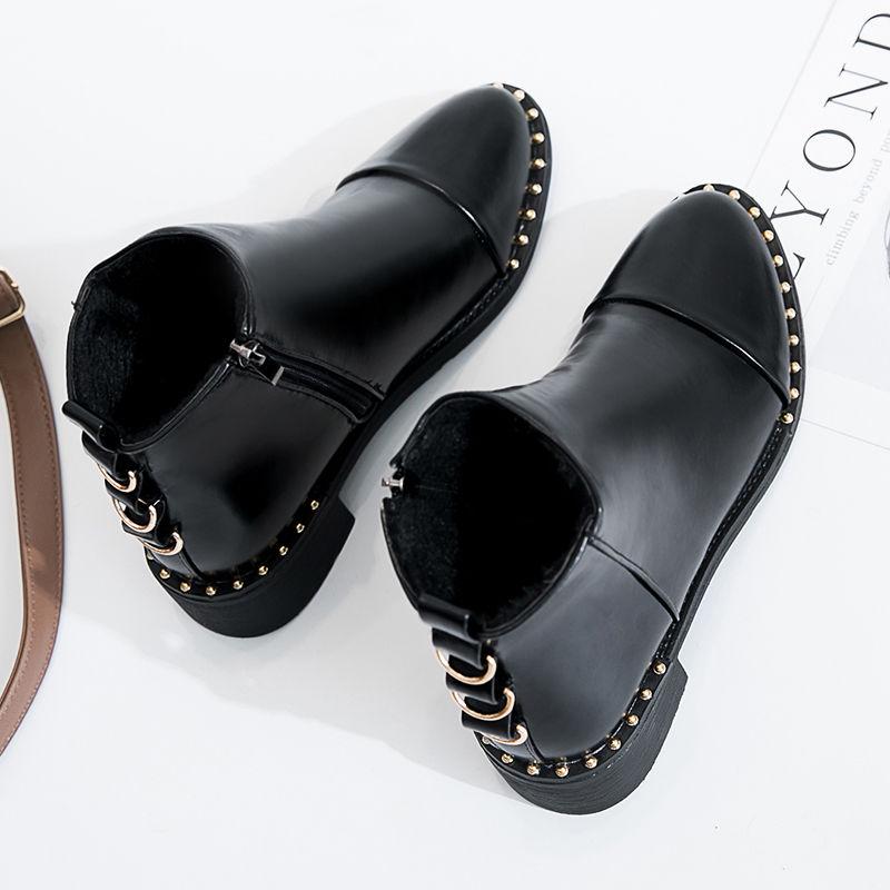 Women Boots Flock Ankle Boots Autumn Winter Women Boots Ladies Party Western Stretch Fabric Boots