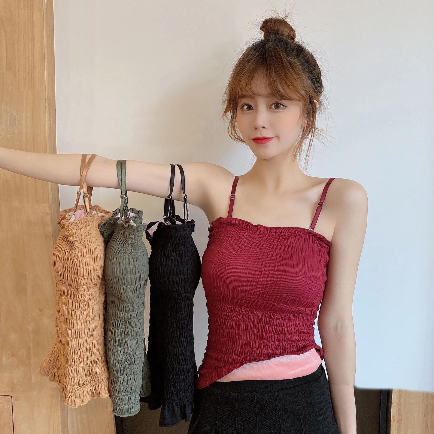 Sexy Winter Thermals Women Velvet Vest Spaghetti Strap Slim Body Tops Solid Warm Inner Wear Sleeveless Thermal Underwear