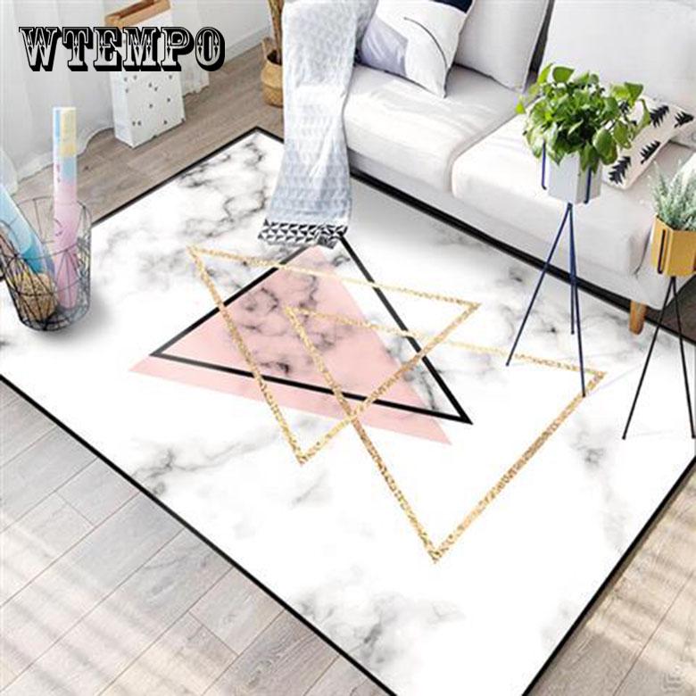 Nordic Geometric Printed Carpets for Living Room Bedroom Coffee Table Antiskid Home Decor