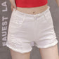 Super Stretch High Waist Denim Shorts Women's Tight-fitting Thin Autumn and Summer Thin Stretch Slim A-line Pants
