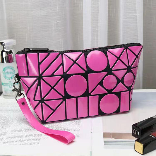 Diamond Magic Solid Color Cosmetic Bag Handbag Women Makeup Bag