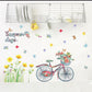 [Wall sticker] cartoon summer bicycle butterfly flowers birds wall stickers for kids rooms bedroom k