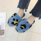 Winter Slippers for Women Leopard Fashion Plus Size Cotton Slide Warm Non Slip Indoor Slipper Fur Soft Shoes Fashion Lady Slippers