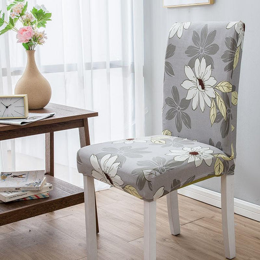Printed Modern Chair Cover Spandex Stretch Elastic Chair Covers Seat Cover for Dining Room Hotel Wedding Banquet Cover