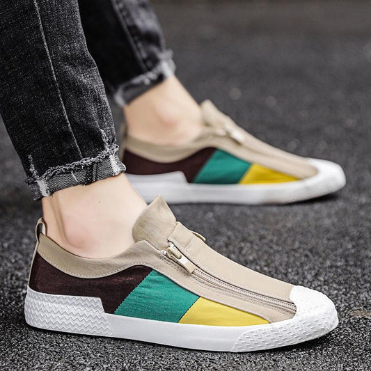 Men's Slip-on Lazy Sneakers Trendy All-match Old Beijing Cloth Shoes Summer Casual Canvas Shoes