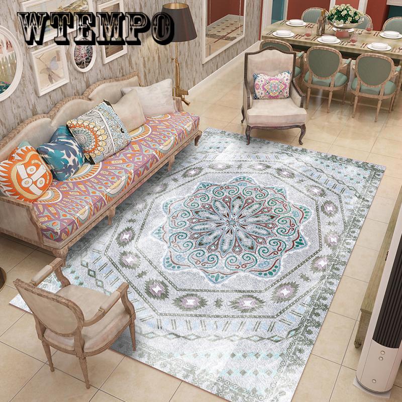 Moroccan Style Large Carpet Soft  Home Decor Children Room Non-slip Carpets for Living Room