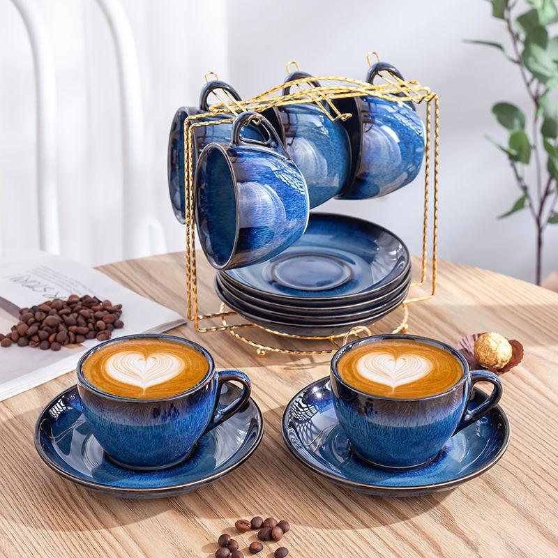 Ceramic Coffee Cup and Saucer European Retro Luxury Suit High-end Afternoon Tea Tableware Tea Cup with Spoon