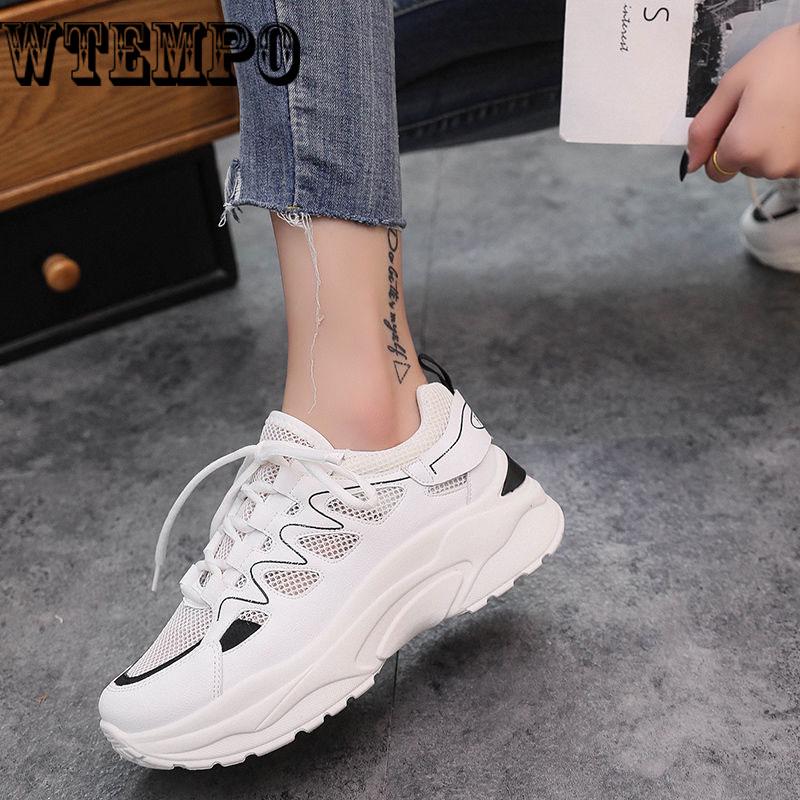 Women Shoes Summer Sports Shoes Women Fast Heel Breathable Mesh Casual Shoes Women Platform Sneakers