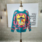 Unisex Vintage Thicken Sweater UFO Clouds Jacquard Pullover Winter Knitted Retro Loose Top