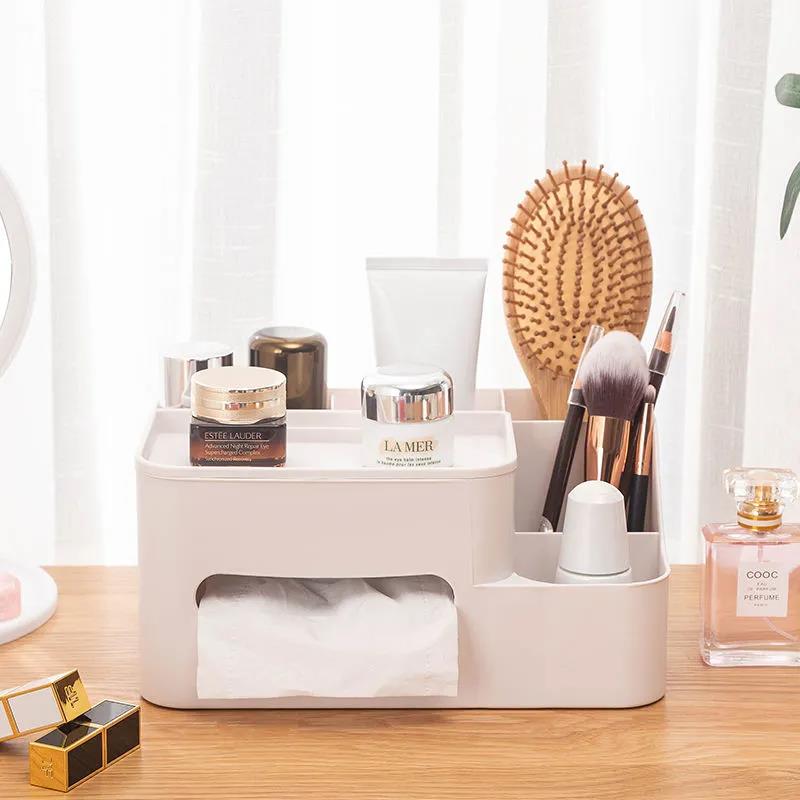 With Mobile Phone Holder, Office Desk Tissue Box, Living Room Coffee Table, Remote Control, Debris Storage Box, Plastic Pumping Box