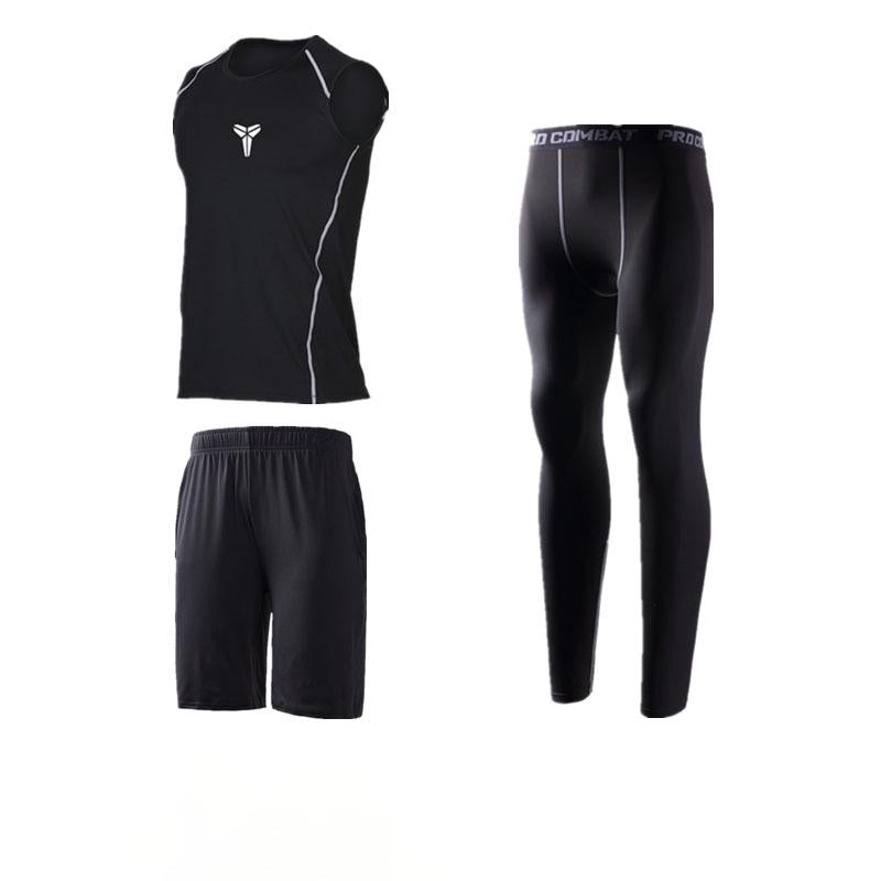 Men's Fitness Running Quick-drying Sportswear Outdoor Jogging Sportswear Breathable Tight Suit Clothes