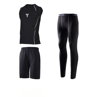 Men's Fitness Running Quick-drying Sportswear Outdoor Jogging Sportswear Breathable Tight Suit Clothes