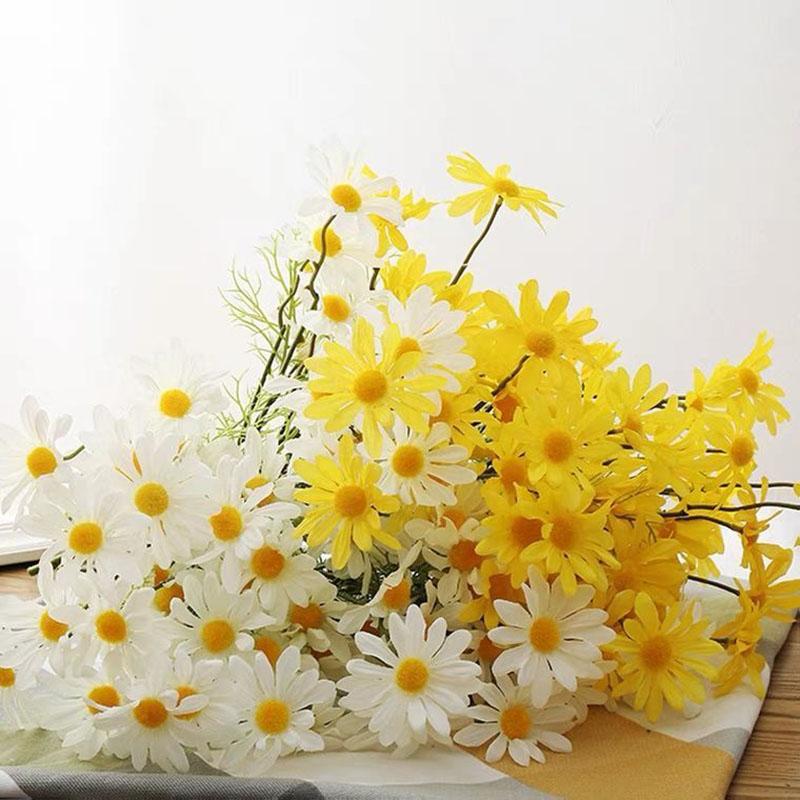 Simulation Flower Small Daisy Chamomile Fake Flower Photo Photography Photo Props Living Room Decoration Decorative Flower