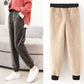 Gold Velvet Lamb Velvet Sweatpants Women's Fashion All-match Plus Velvet Thickening Winter Warm Harem Pants Large Size Slim Pure Color Pants