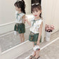2PCS Children Clothing Set Spring Summer Girls Suits Printing Dot Sleeveless Tops + Pants Clothing Set