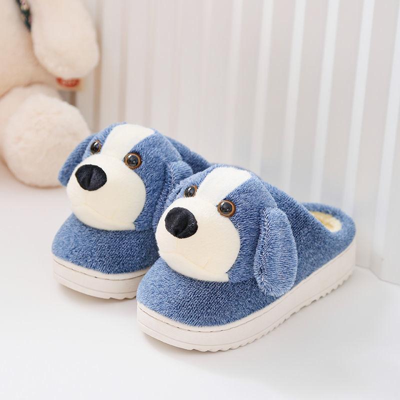 Winter Cartoon Cute Cotton Slippers Home Bag with Warmth Couple with Heel Home Cotton Slippers Soft and Comfortable