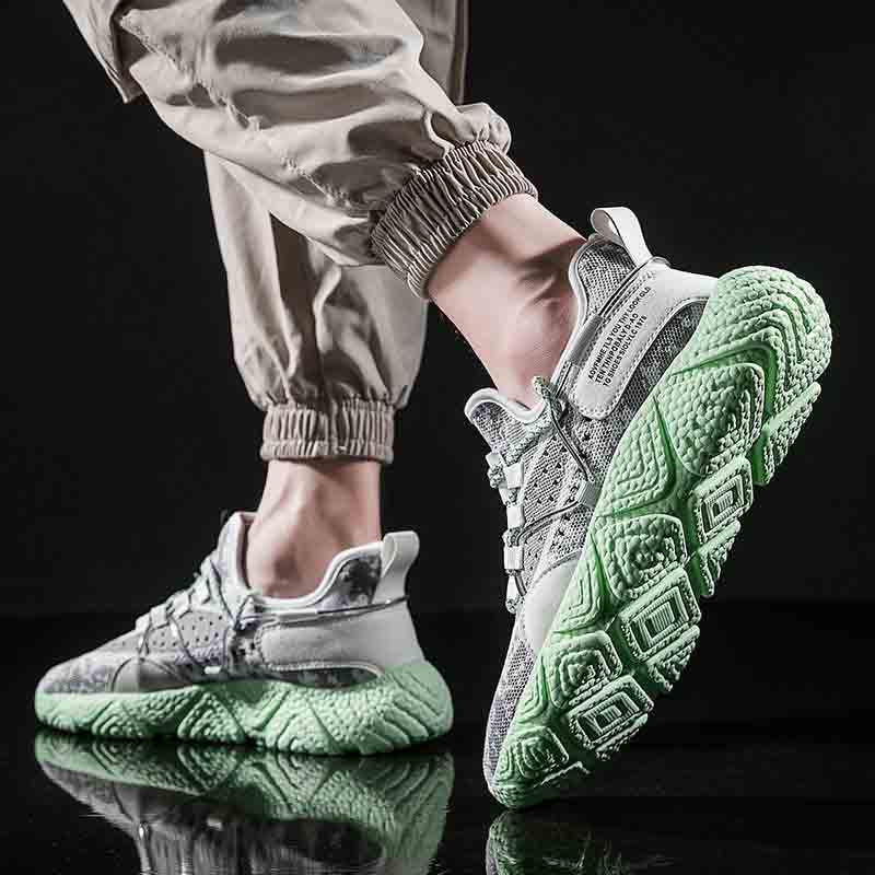 Size 39-44 Fashion Summer Men Mesh Sneakers Low-top Running Basketball Shoes Outdoor Non-slip Shockproof Shoes