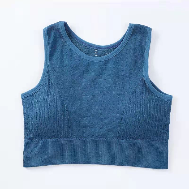 Women's Sports Bra No Underwire Shock Quick Dry Underwear Anti-gathering Stereotyped Beauty Back Hollow Vest with Removable Chest Pad Yoga Vest