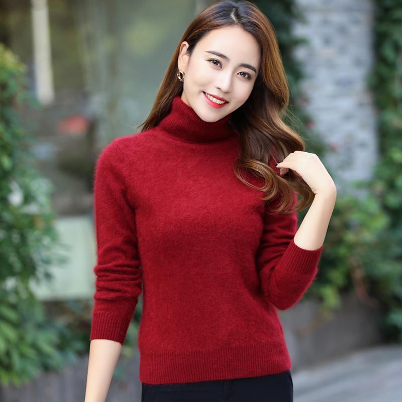 Women Casual Turtleneck Batwing Sleeve Pullovers Knitted Jumper Tops Sweaters