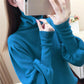 Autumn and Winter Turtleneck Sweater Lantern Sleeve Knit Top Loose Fashion Young Women Sweater