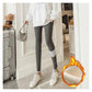 Leggings Women's Outer Wear Trousers Winter Plus Velvet Thickening Black Gray Large Size High Waist Pants
