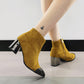 Women Ankle Boots Autumn Winter Red High Heels Boots Ladies Pointed Toe Leather Shoes for Woman