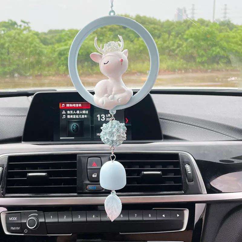 Car Pendant Car Interior Decoration Cute Cartoon Car Rearview Mirror Pendant Decoration