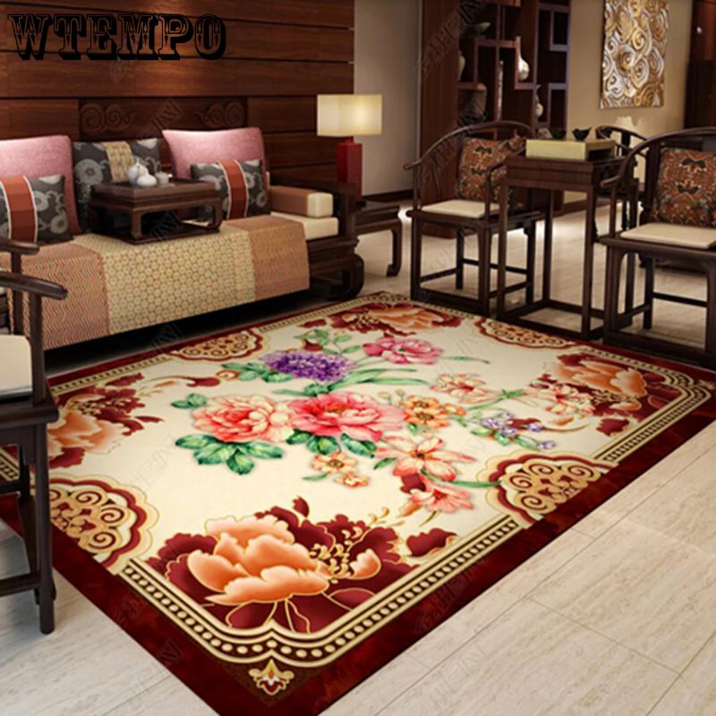 Big Size Persian Carpet Living Room Coffee Table Carpet Rectangle Ground Mat Classical Home
