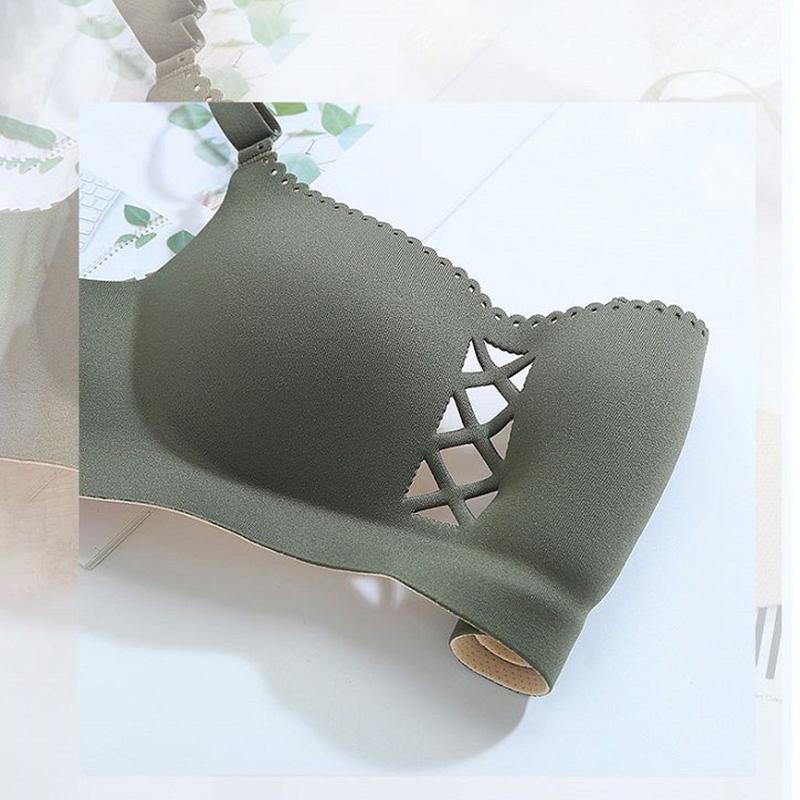 Summer Thin Seamless Underwear Girl Student Bra Gathered Without Steel Ring To Receive The Breast Small Bra Bra Sexy and Cute