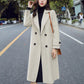 Thickening and Cotton Popular Brown Woolen Coat Women's Mid-length Korean Version Was Thin Autumn and Winter Coat