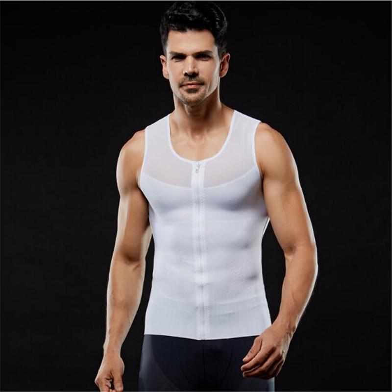 Body Abdomen Waist Slimming Seamless Short-sleeved Men's Corset Men Slimming Body  Corrector Vest
