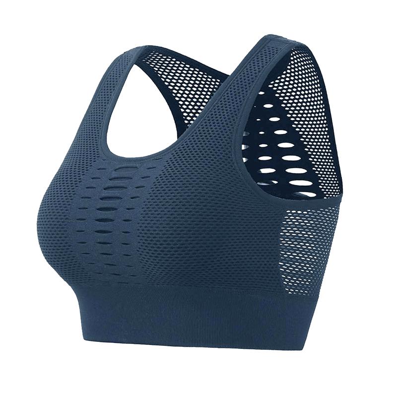 Women Sports Bra  Mesh Brathable Push Up Female Gym Fitness Sports Underwear Female Yoga Bra