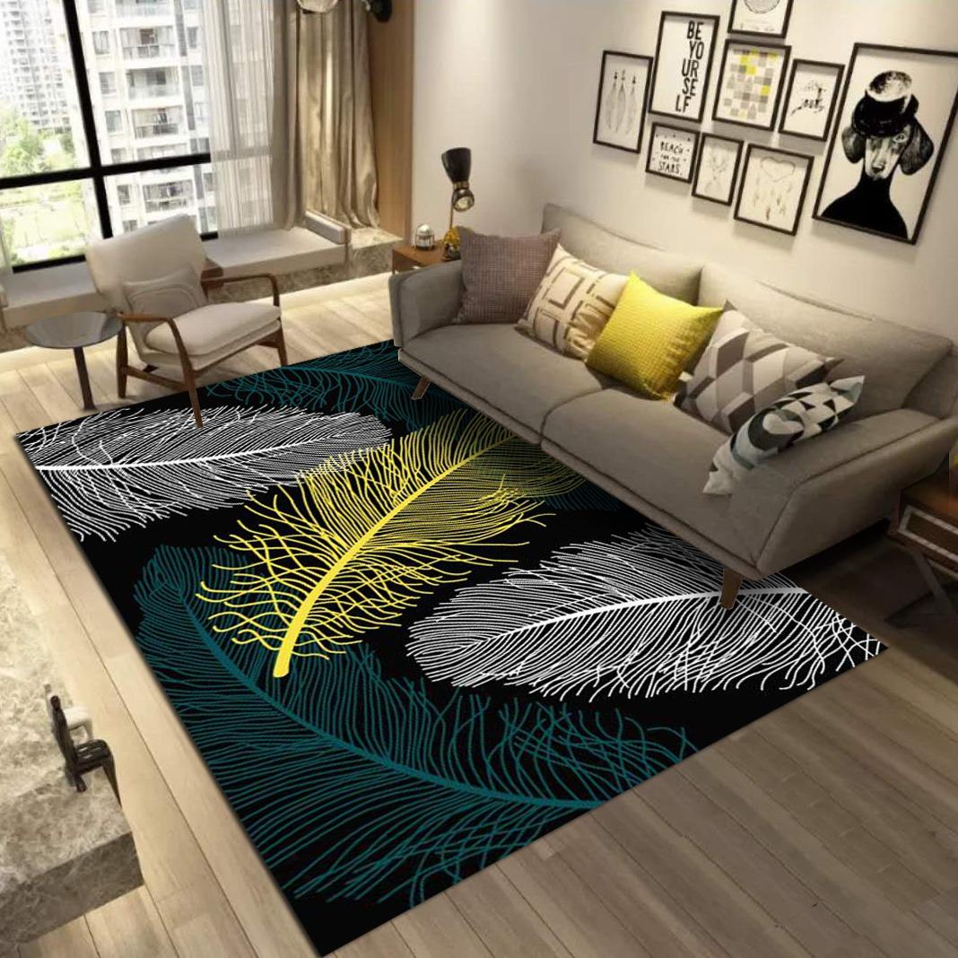 Rectangle Carpet Geometric Style Non-slip Rug and Carpets for Home Living Room/Bedroom/Kitchen Mats