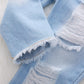 Toddler Baby Girl Clothes Off Shoulder Sunflower Print Tops Ripped Denim Pants Headband 3Pcs Outfits